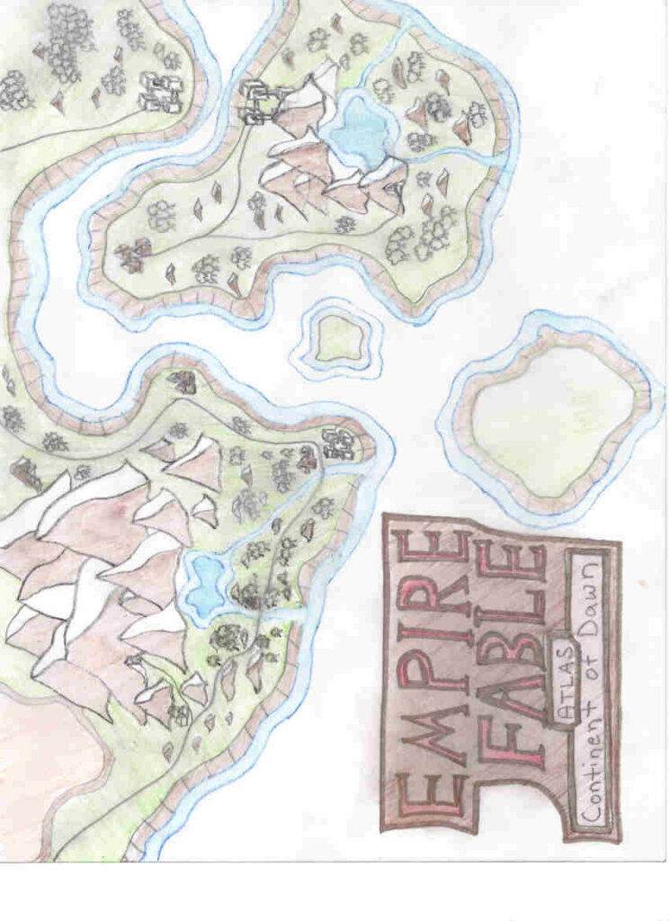 Empire Fable Hand Drawn Art Atlas Map The Thumb Continent